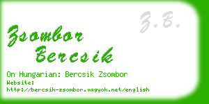 zsombor bercsik business card